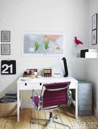 简约风格公寓经济型90平米工作区书桌图片