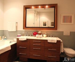 简约风格公寓富裕型120平米卫生间洗手台图片