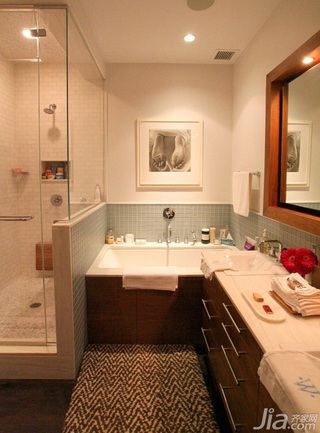 简约风格公寓富裕型120平米卫生间洗手台图片