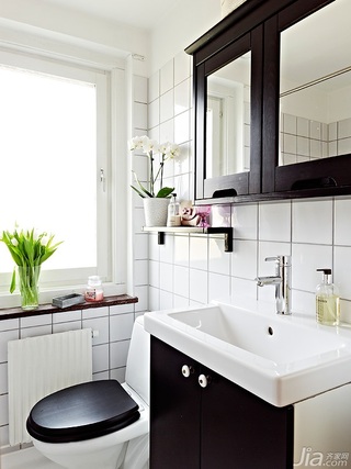 欧式风格公寓60平米卫生间洗手台图片
