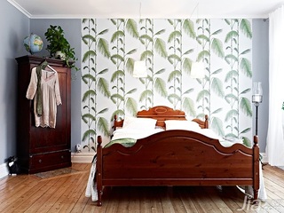 北欧风格公寓经济型70平米卧室卧室背景墙床效果图