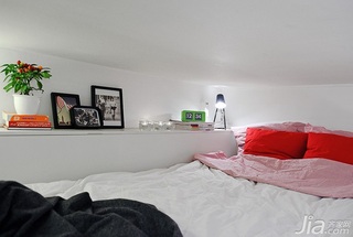 北欧风格小户型舒适经济型50平米卧室床效果图