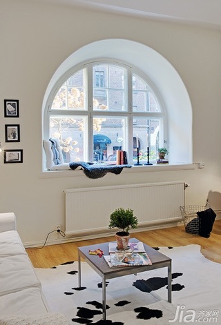 北欧风格小户型简洁经济型50平米客厅茶几效果图