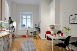 北欧风格小户型简洁经济型50平米厨房餐桌效果图