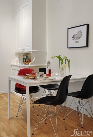 北欧风格小户型经济型50平米厨房餐桌图片