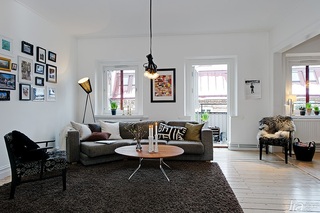 欧式风格公寓70平米客厅照片墙沙发图片