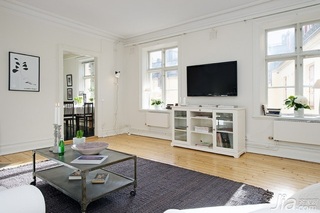 欧式风格公寓80平米客厅电视柜效果图