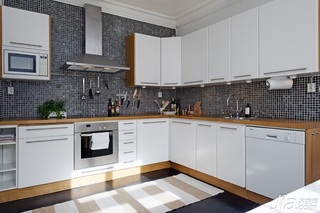 欧式风格公寓80平米厨房橱柜安装图