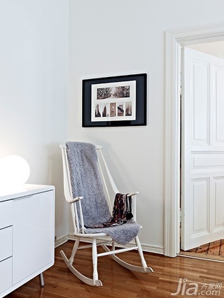 北欧风格公寓白色经济型50平米客厅改造