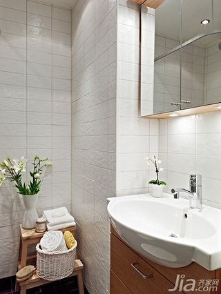 北欧风格公寓经济型50平米卫生间洗手台图片