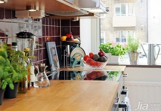 简欧风格公寓富裕型厨房设计图