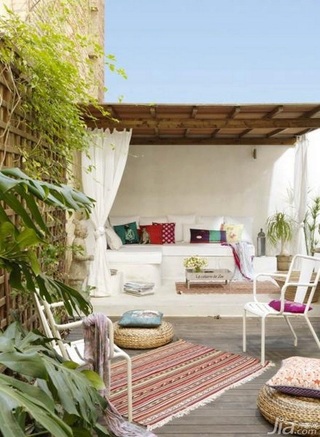 欧式风格一居室富裕型露台沙发效果图