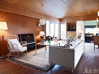 简约风格原木色经济型140平米以上客厅沙发图片