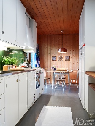 简约风格白色经济型140平米以上厨房橱柜安装图