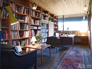 简约风格原木色经济型140平米以上书房书架图片