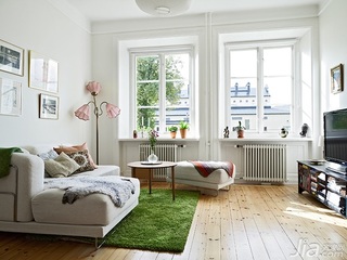 北欧风格公寓经济型50平米客厅沙发图片