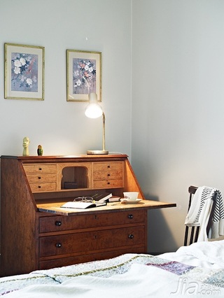 北欧风格公寓经济型50平米卧室书桌效果图
