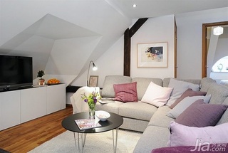 欧式风格复式富裕型客厅沙发图片