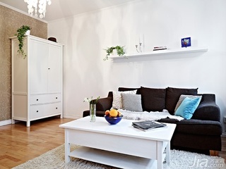 北欧风格公寓简洁经济型40平米客厅沙发图片