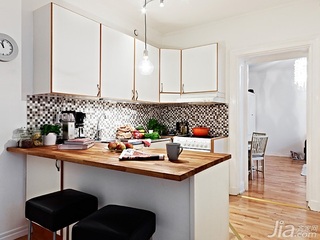 北欧风格公寓经济型40平米厨房吧台橱柜设计图纸