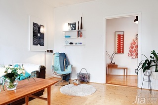 北欧风格公寓经济型50平米客厅茶几效果图