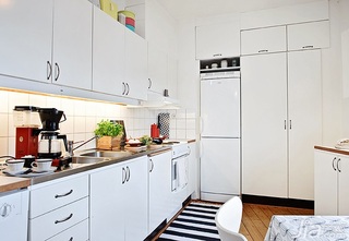 北欧风格公寓实用白色经济型50平米厨房橱柜订做