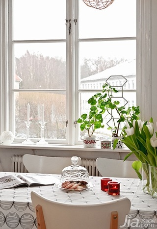 北欧风格公寓经济型50平米餐厅餐桌图片