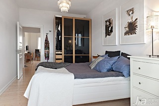 北欧风格公寓经济型40平米卧室衣柜设计