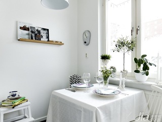 简约风格公寓白色经济型餐厅餐桌图片