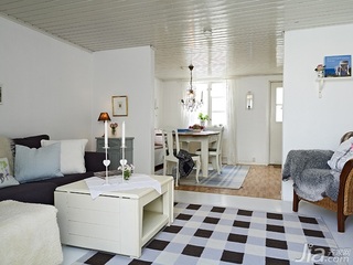 北欧风格小户型经济型60平米客厅茶几效果图