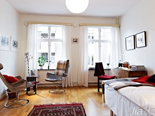 北欧风格公寓经济型卧室书桌图片