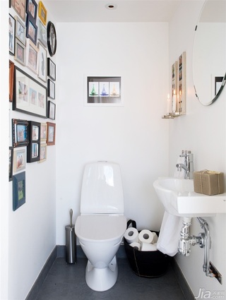 欧式风格公寓富裕型卫生间照片墙装修效果图