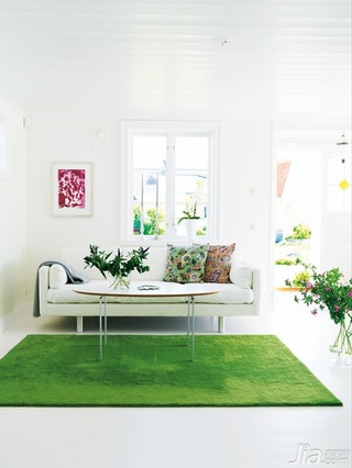 混搭风格别墅白色经济型90平米客厅沙发图片