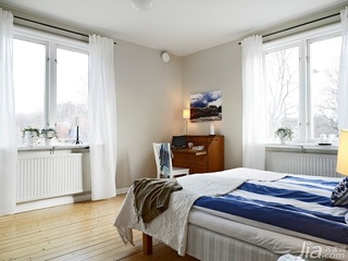 欧式风格公寓60平米卧室窗帘图片