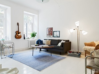 北欧风格公寓经济型70平米客厅沙发效果图