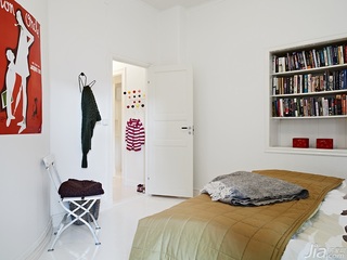 北欧风格公寓经济型70平米卧室书架图片