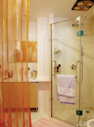 简约风格二居室富裕型卫生间洗手台图片