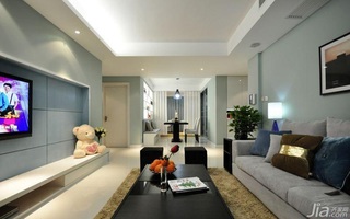 简约风格二居室大气5-10万90平米客厅电视背景墙沙发效果图
