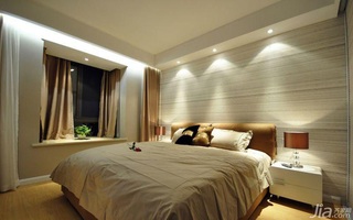 简约风格二居室温馨5-10万90平米卧室飘窗床效果图