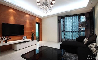 简约风格三居室大气黑白富裕型140平米以上客厅电视背景墙沙发图片