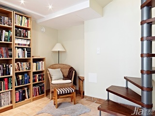 二居室80平米书房书架图片