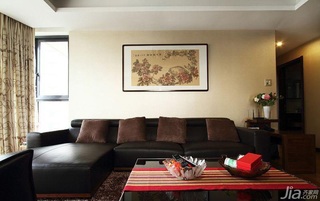 简约风格三居室大气富裕型140平米以上客厅沙发背景墙沙发图片
