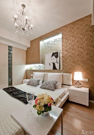 简约风格四房温馨15-20万140平米以上卧室卧室背景墙床图片