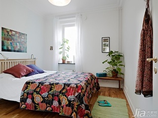 北欧风格公寓经济型50平米卧室床图片