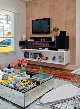 一居室富裕型客厅电视柜图片