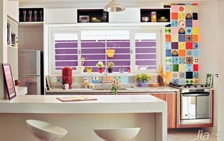 一居室富裕型厨房吧台设计图