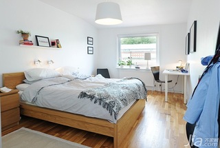 简约风格公寓经济型80平米卧室床图片
