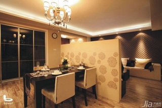 简约风格三居室简洁富裕型餐厅隔断灯具图片