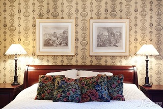 欧式风格公寓豪华型卧室壁纸图片