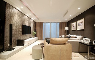 简约风格三居室大气富裕型客厅电视背景墙沙发图片